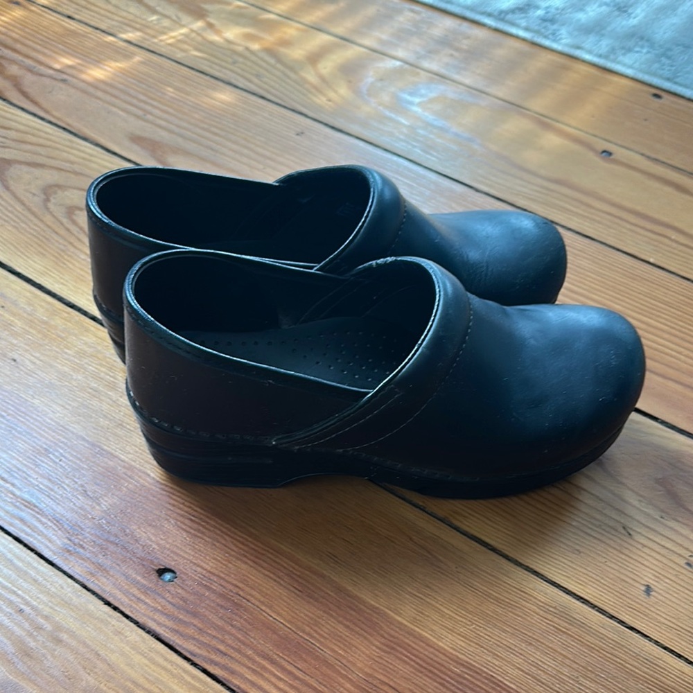 Dansko Black Slip-On Clogs